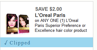 Loreal Preference or Excellence Hair Color for $4.99 each starting 04